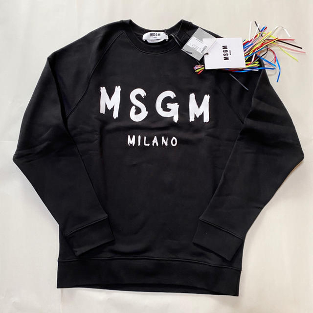 MSGM(エムエスジイエム)の新品未使用！送料込み★MSGM★トレーナー スウェット ペイントロゴ 裏起毛 メンズのトップス(スウェット)の商品写真