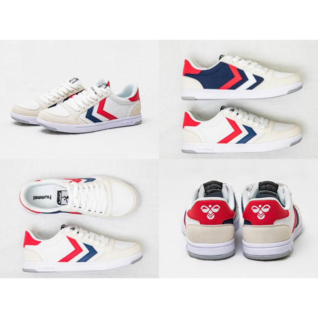 hummel(ヒュンメル)のhummel STADIL LIGHTCANVAS WHITE/RED/BLUE メンズの靴/シューズ(スニーカー)の商品写真