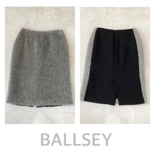 ボールジィ(Ballsey)のボールジィー　アルパカ混　切替　タイトスカート(ひざ丈スカート)