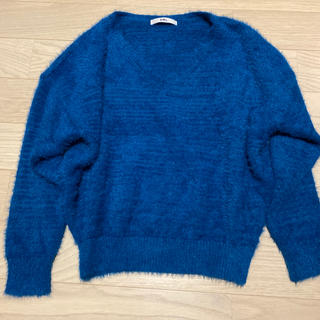 グレイル(GRL)のセーター　Ｖネック　ブルー(ニット/セーター)