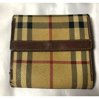 バーバリー(BURBERRY)の【Burberry】折り財布　バーバリーチェック　革製(財布)