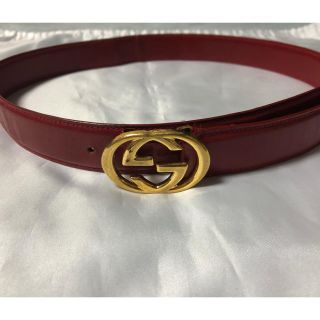 グッチ(Gucci)の【GUCCI】GGベルト　ボルドー　赤✖︎金　正規品(ベルト)