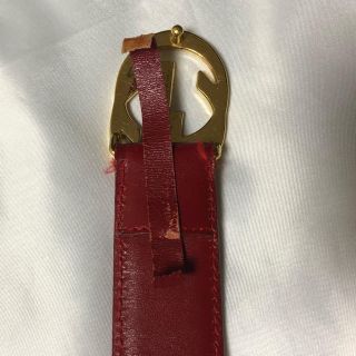 Gucci - 【GUCCI】GGベルト ボルドー 赤✖︎金 正規品の通販 by