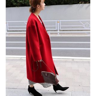 Spick and Span Noble ニットワンピース レッド×ネイビー