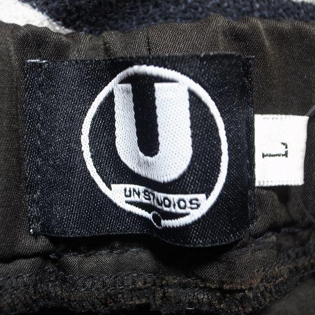 送料込み UNSTUDIOS PUNKなナイロンワイドパンツ 黒 白 L メンズのパンツ(ワークパンツ/カーゴパンツ)の商品写真