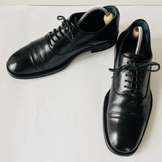 バナナリパブリック(Banana Republic)の【美品】バナナ・リパブリック 革靴 イタリア製 黒 25.5cm 除菌・消臭済み(ドレス/ビジネス)