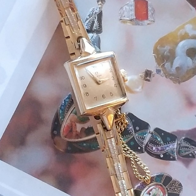 OMEGA(オメガ)の⭐OH済　金張り　極希少　オメガ　新品ベルト　アラビア　レディース 腕時計　着物 レディースのファッション小物(腕時計)の商品写真