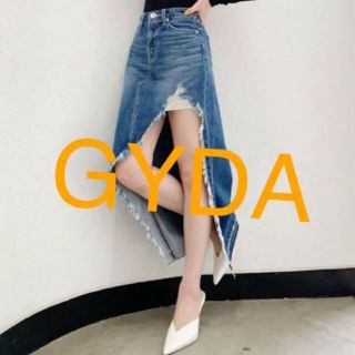 ジェイダ(GYDA)のGYDA アシメロングスカートライクショーパン ブルー(ロングスカート)