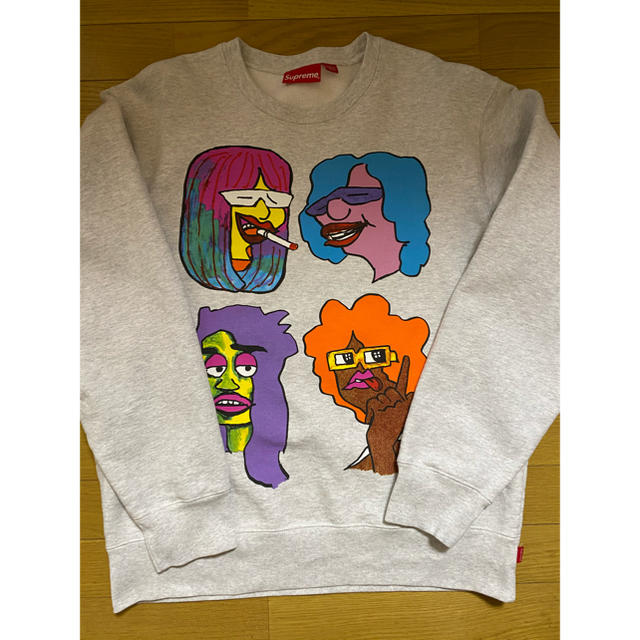 supreme Gonz Heads Crewneck ash greyメンズ