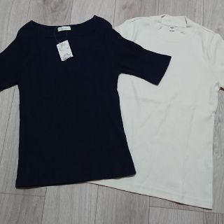 ユニクロ(UNIQLO)の専用☆リブハイネックT&EARTHリブスクエアネックT(Tシャツ(長袖/七分))