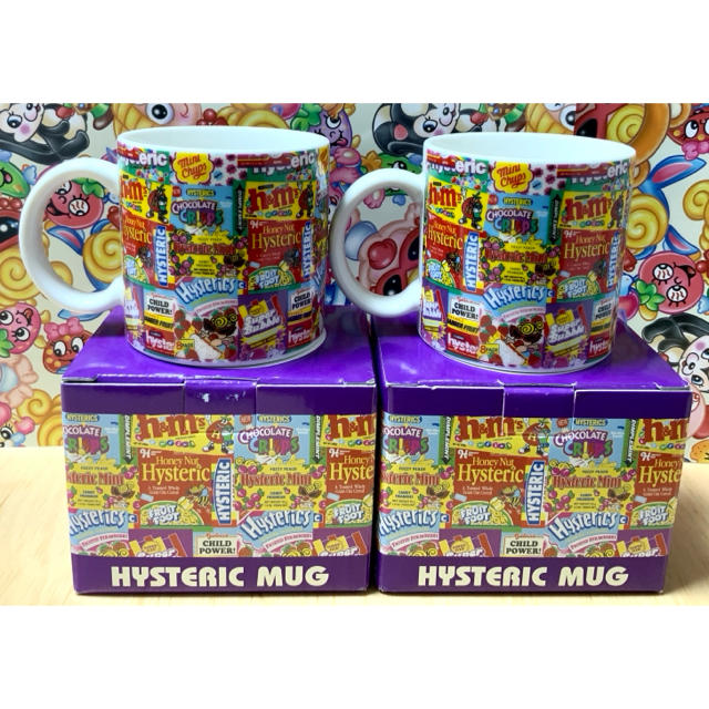 HYSTERIC MINI(ヒステリックミニ)のヒスミニ☆正規品☆新品☆マグカップ☆2点セット☆コップ☆バブルガム☆コラボ インテリア/住まい/日用品のキッチン/食器(食器)の商品写真