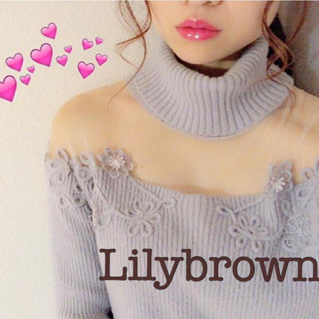 Lily Brown(リリーブラウン)のリリーブラウン　シースルータートルニット レディースのトップス(ニット/セーター)の商品写真