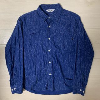 キャリー(CALEE)のCALEE  キャリー　長袖シャツ　M  ネイビー　美品　送料込み(シャツ)