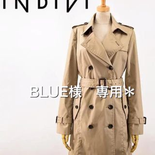 インディヴィ(INDIVI)のBLUE様専用　INDIVI トレンチコート　40(トレンチコート)