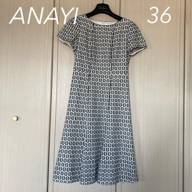 ANAYI(アナイ)のアナイANAYI 起毛ジャガードレース　ワンピース レディースのワンピース(ひざ丈ワンピース)の商品写真