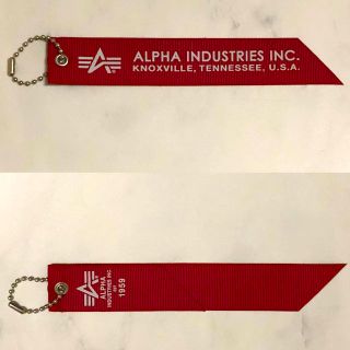 アルファインダストリーズ(ALPHA INDUSTRIES)のアルファ　赤リボン　タグ2(キーホルダー)