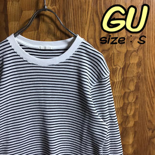 ジーユー(GU)のGU ジーユー　ボーダー柄　七分袖Ｔシャツ(Tシャツ(長袖/七分))