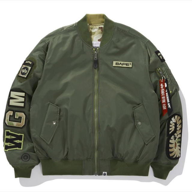 BAPE X ALPHA INDUSTRIES REVERSIBLE MA-1