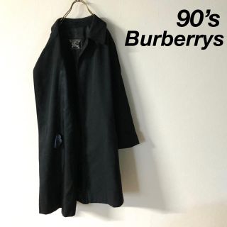 バーバリー(BURBERRY)のイングランド製 90‘s Burberrys  ステンカラーコート ブラック(ステンカラーコート)