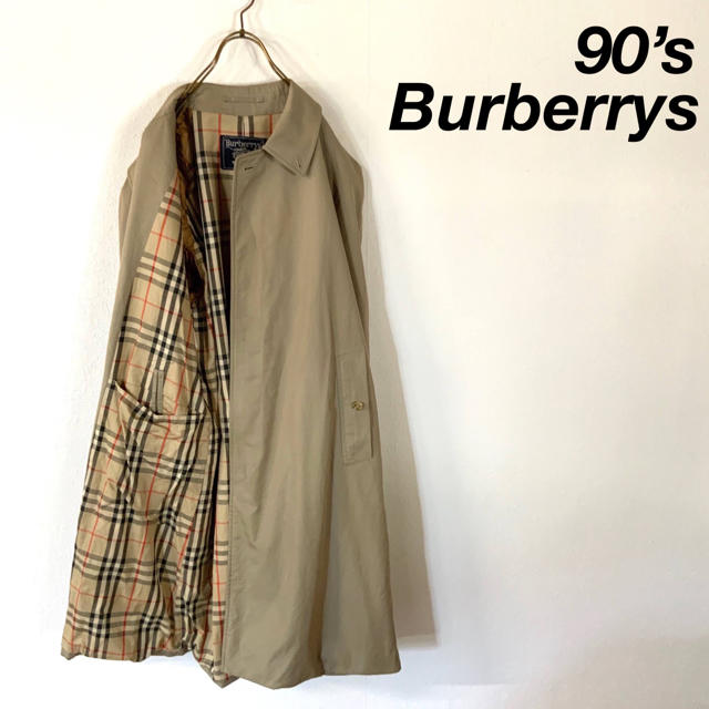 BURBERRY(バーバリー)の90‘s Burberry ノバチェック ステンカラーコート ベージュ メンズのジャケット/アウター(ステンカラーコート)の商品写真