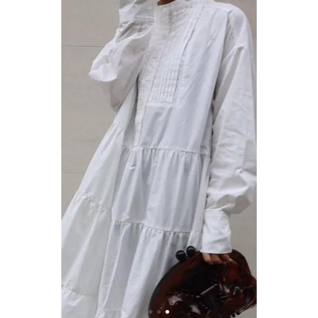 Drawer(ドゥロワー)のマチャット  machatt 新品タキシードシャツドレス(ホワイト) ワンピース レディースのワンピース(ロングワンピース/マキシワンピース)の商品写真