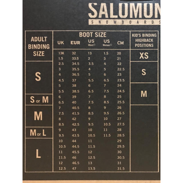 SALOMON(サロモン)の【新品】SALOMON PACT ブラック バインディング 箱・説明書・保証書付 スポーツ/アウトドアのスノーボード(バインディング)の商品写真