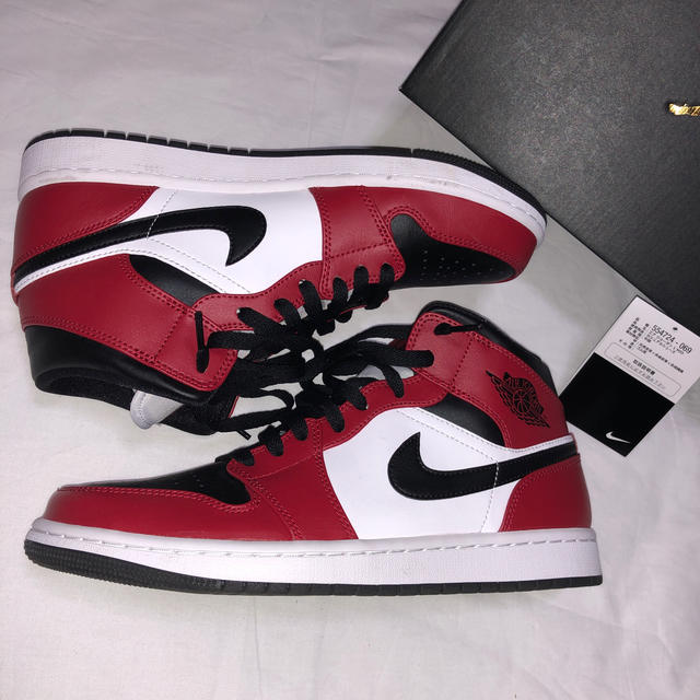 26.5 AIR JORDAN1 MID "CHICAGO BLACK TOE"