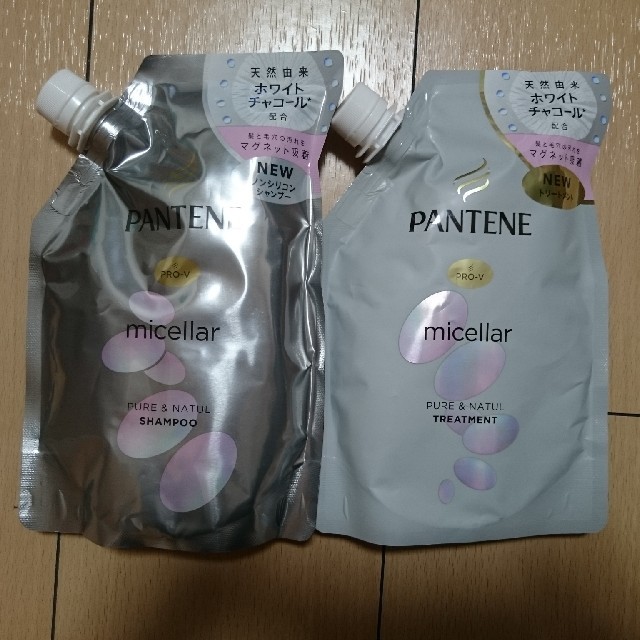 PANTENE(パンテーン)の白 ミセラー ピュア＆ナチュル パンテーン シャンプー&トリートメント  詰め替 コスメ/美容のヘアケア/スタイリング(シャンプー)の商品写真