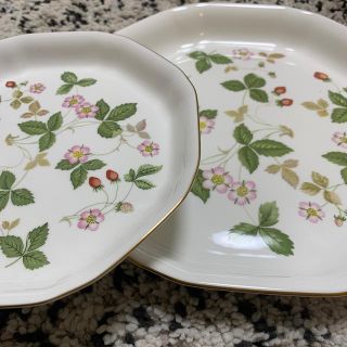 ウェッジウッド(WEDGWOOD)のウェッジウッド ワイルドストロベリー オクタゴナルディッシュ S,Lセット(食器)