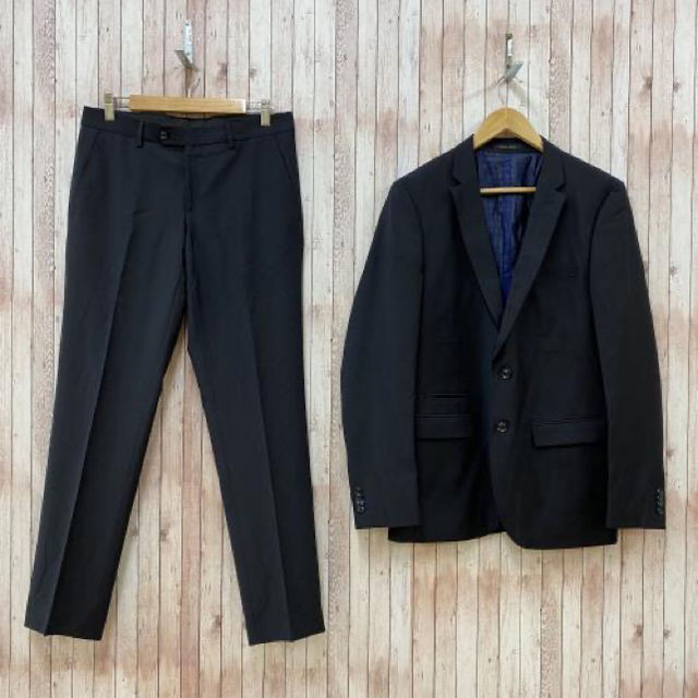 美品】ZARA セットアップ tailored fit 黒 ストライプ 千鳥柄