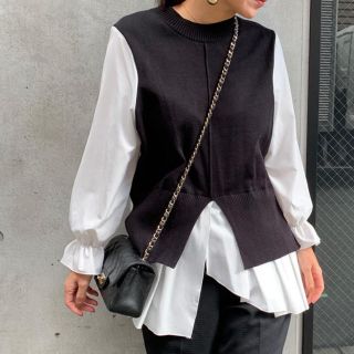 ミラオーウェン(Mila Owen)の未使用　ドッキングニット　ニット　シャツ　ドッキングシャツ　冬服　秋服　(ニット/セーター)