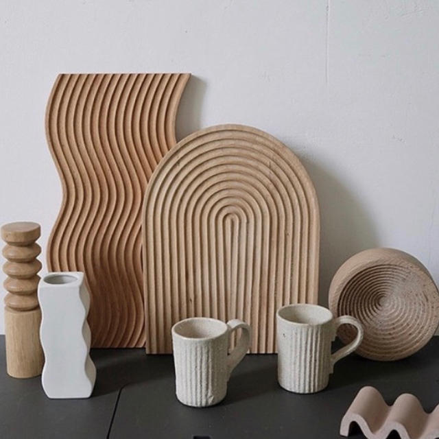 ZARA HOME(ザラホーム)のwood tray 【 wave 】 ハンドメイドのインテリア/家具(インテリア雑貨)の商品写真