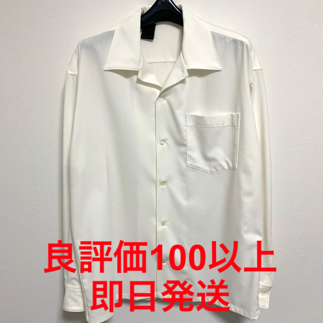 メンズN.HOOLYWOOD 18SS レーヨン混オープンカラーシャツ ホワイト 40