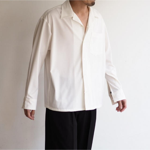N.HOOLYWOOD 18SS レーヨン混オープンカラーシャツ ホワイト 40