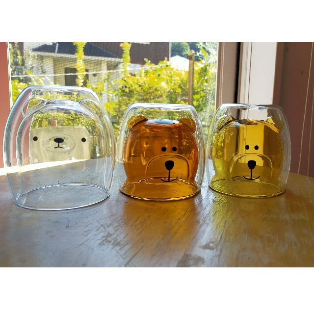 (*￣(ｴ)￣*) グラス くま クマ  かわいい コップ カップ 食器 1