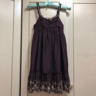 シャーリーテンプル130茶キャミワンピ 温く シャーリーテンプル130茶キャミワンピ 温く