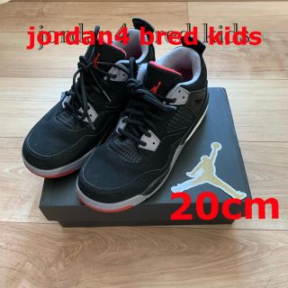 ナイキ(NIKE)のjordan4 bred kids 20cm (スニーカー)