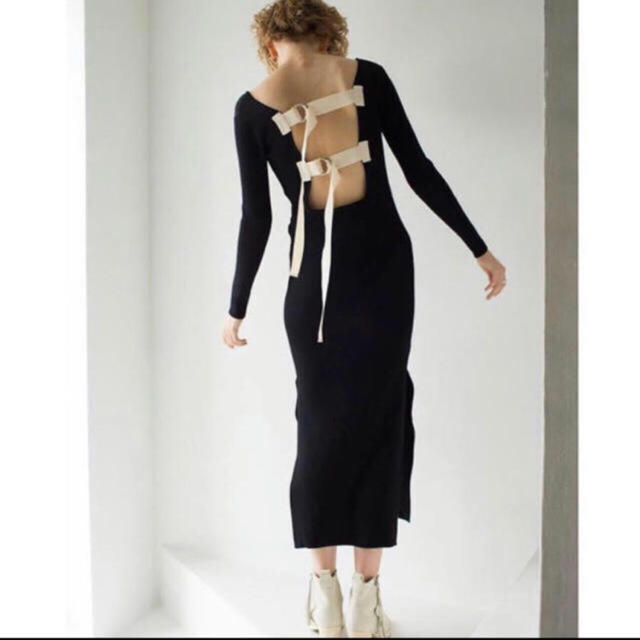 MM6(エムエムシックス)のLEINWANDE   新品 belted knit long dress レディースのワンピース(ロングワンピース/マキシワンピース)の商品写真