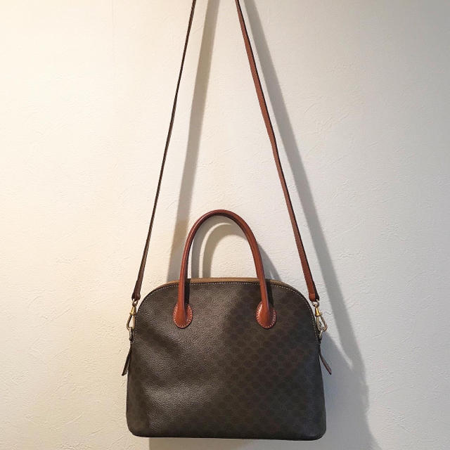 美品 CELINE マカダム柄 2way ハンドバッグ