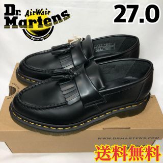 ドクターマーチン(Dr.Martens)の新品◉ドクターマーチン タッセル ローファー 黒 イエローステッチ 27.0(ドレス/ビジネス)