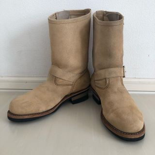 レッドウィング(REDWING)の値段交渉可　レッドウィング　エンジニアブーツ　８２６８　ベージュ　スゥエード(ブーツ)