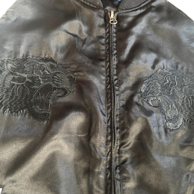 スカジャン　ジャンバー　　ラグラン　虎　タイガー　M　古着 メンズのジャケット/アウター(スカジャン)の商品写真