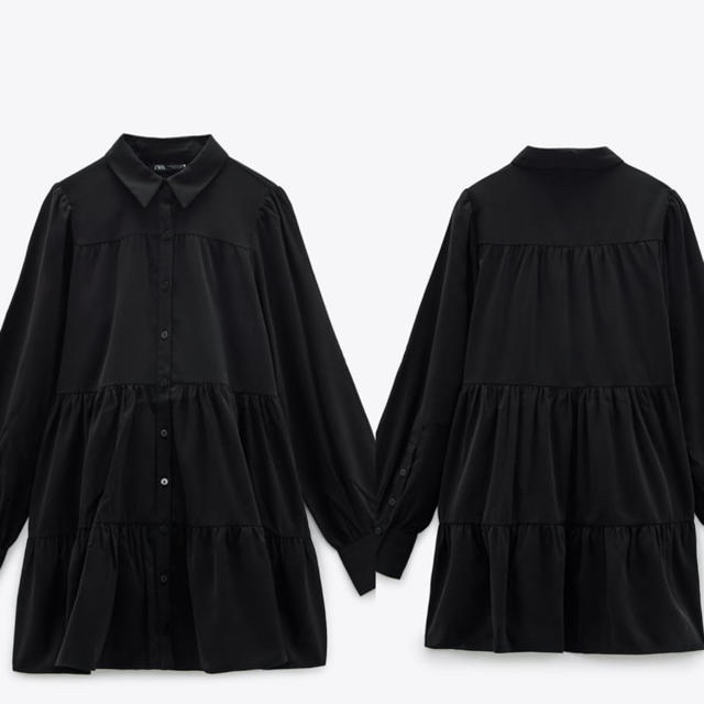 ZARA♡シャツワンピース♡黒