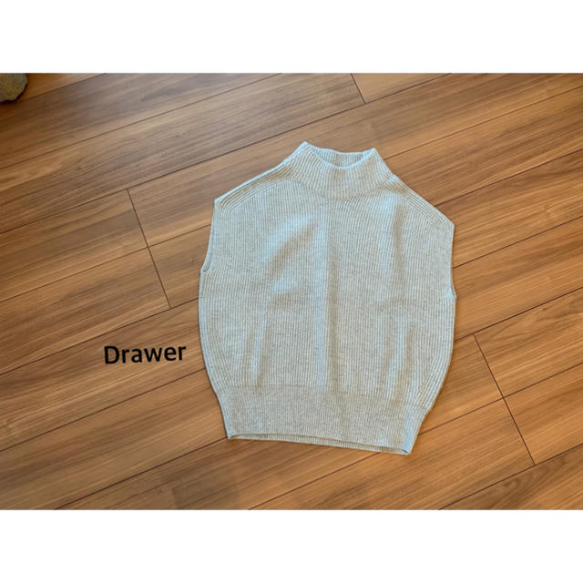 Drawer(ドゥロワー)のDrawer ボトルネックノースリーブニット レディースのトップス(ニット/セーター)の商品写真