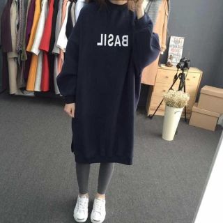 ワンピース プルオーバー レディース 膝丈 ゆったり ３色 aw18-025(ロングワンピース/マキシワンピース)