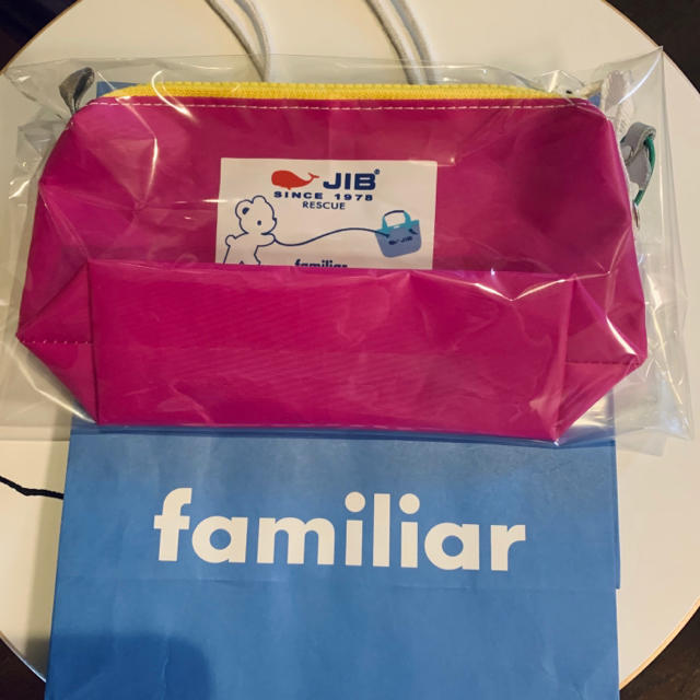 familiar(ファミリア)のソナ様専用　　jib×familiar ジブ✖️ファミリア　コラボポーチ　ピンク レディースのファッション小物(ポーチ)の商品写真