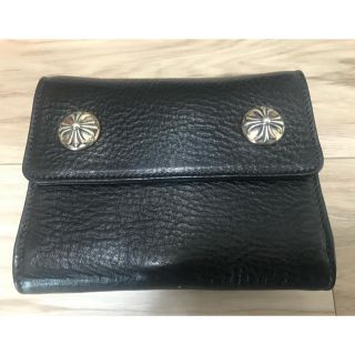 クロムハーツ(Chrome Hearts)の【ロックマン様専用】クロムハーツ　三つ折り財布　リルスプーン ブラックレザー(折り財布)