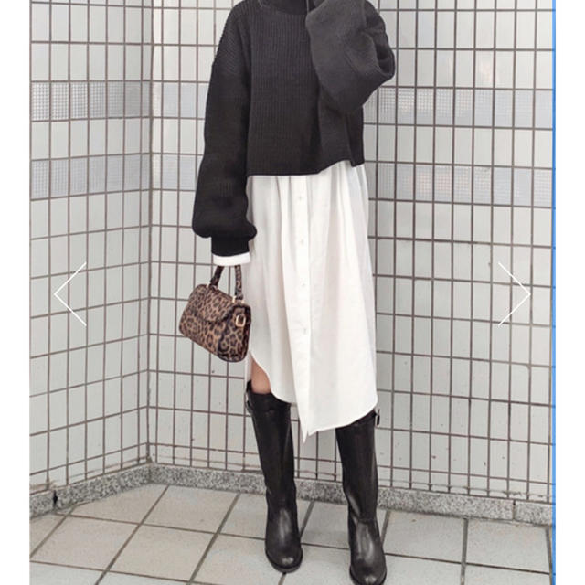 moussy(マウジー)のMOUSSY  BACK OPEN TURTLE NECK ニット レディースのトップス(ニット/セーター)の商品写真