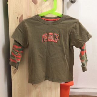 ベビーギャップ(babyGAP)のbabygap☆重ね着風アーミー長袖カットソー(Tシャツ/カットソー)