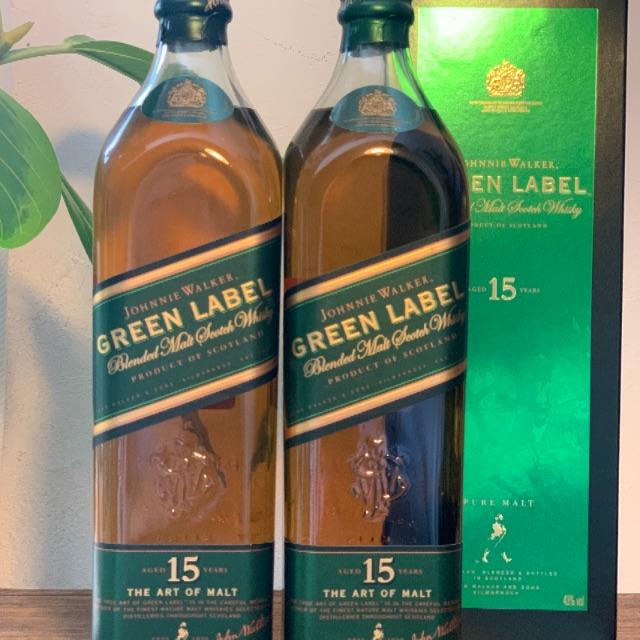 ジョニーウォーカー グリーンラベル 15年 700ml 2本セット酒 - ウイスキー